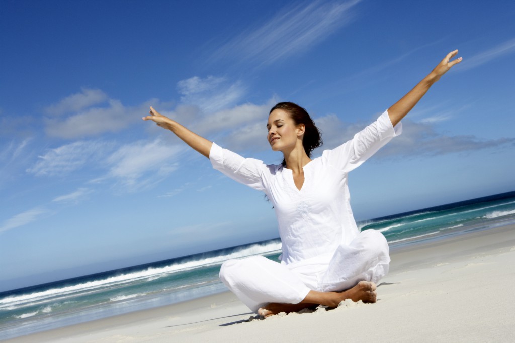 Woman meditating